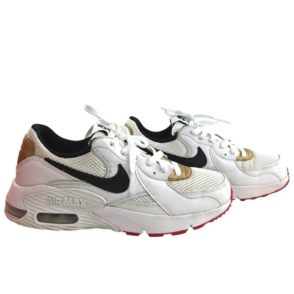 Nike Air Max Excee White Black Red University Platinum Athletic Shoes 7.5 - Picture 1 of 8